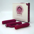 Creativec skins minis massage a trois 3-in-1 vibrating massager set with three purple silicone sleeves and silver tip