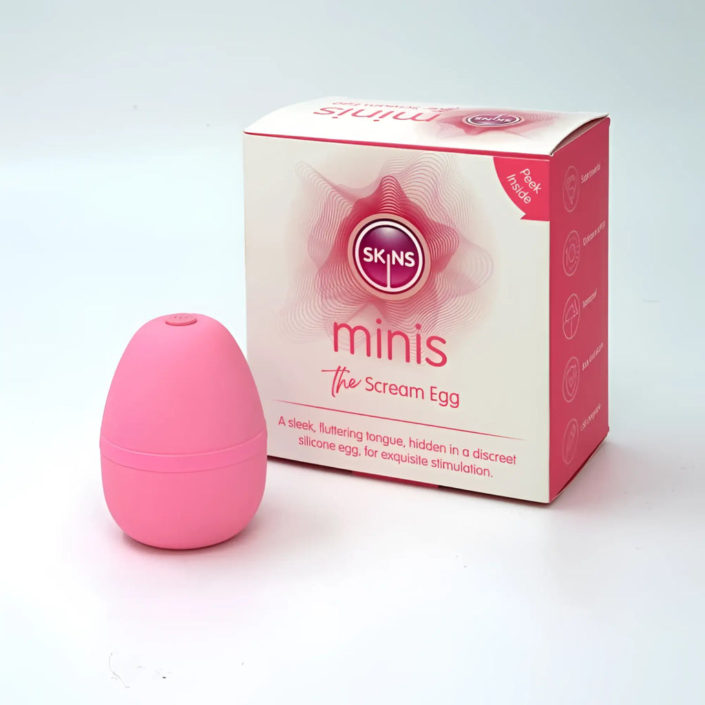 Pink silicone egg-shaped creativec skins minis the scream egg device designed for discreet personal use