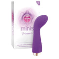 CreativeC Skins Minis the Sweet G purple silicone vibrato toy with a gold-colored base for personal use