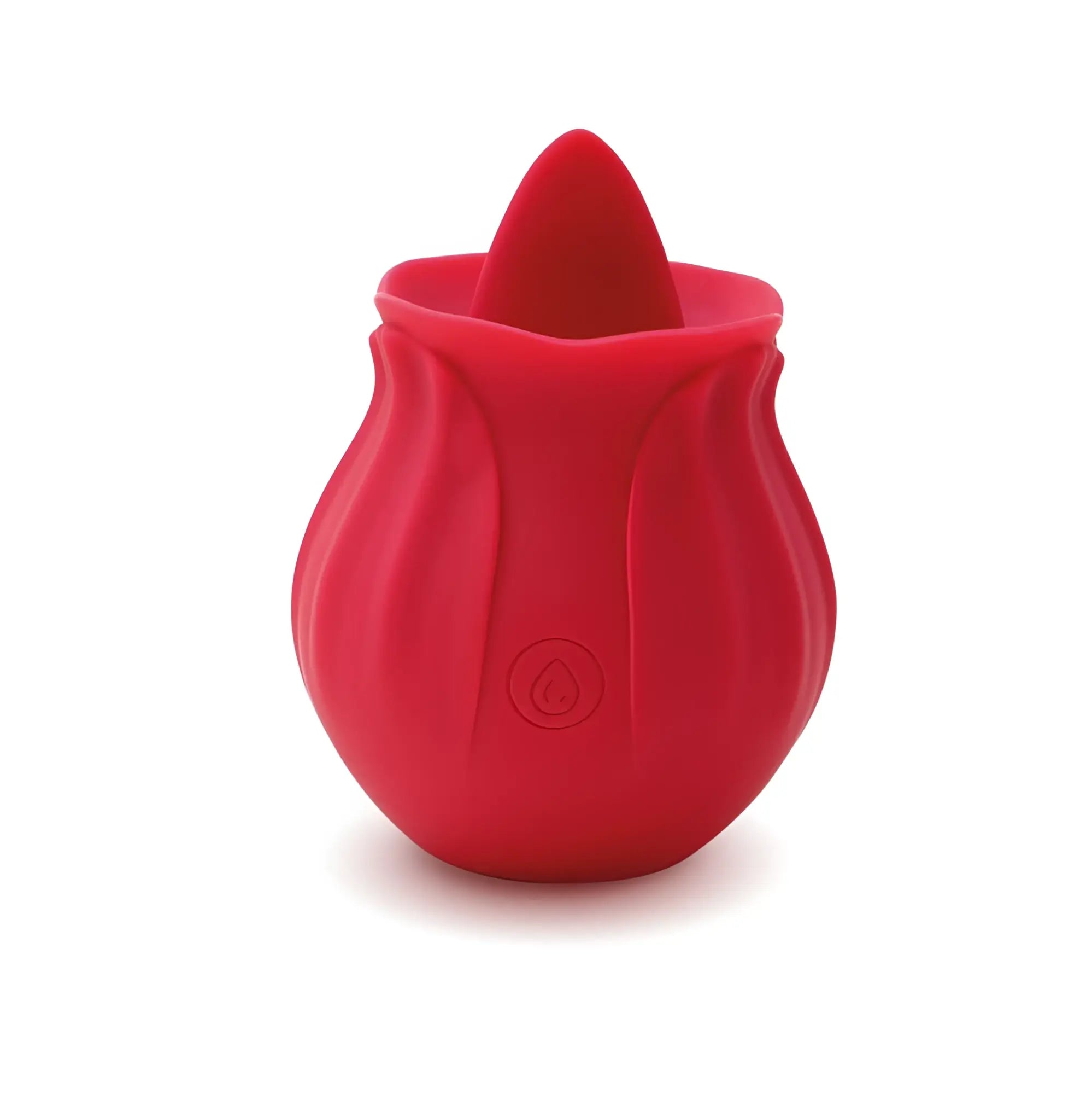 Creativec skins rose buddies the rose lix vibrant red silicone rose shaped toy with smooth glossy finish and embossed logo