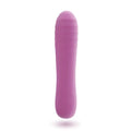 CreativeC Skins Touch The Wand sleek matte purple silicone vibrator with subtle horizontal ridges for enhanced sensation