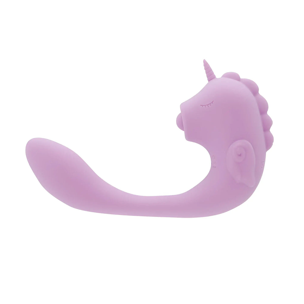 CreativeC Unihorn massager c horse Marina lilac soft lavender silicone unicorn-shaped vibrator with closed-eye design