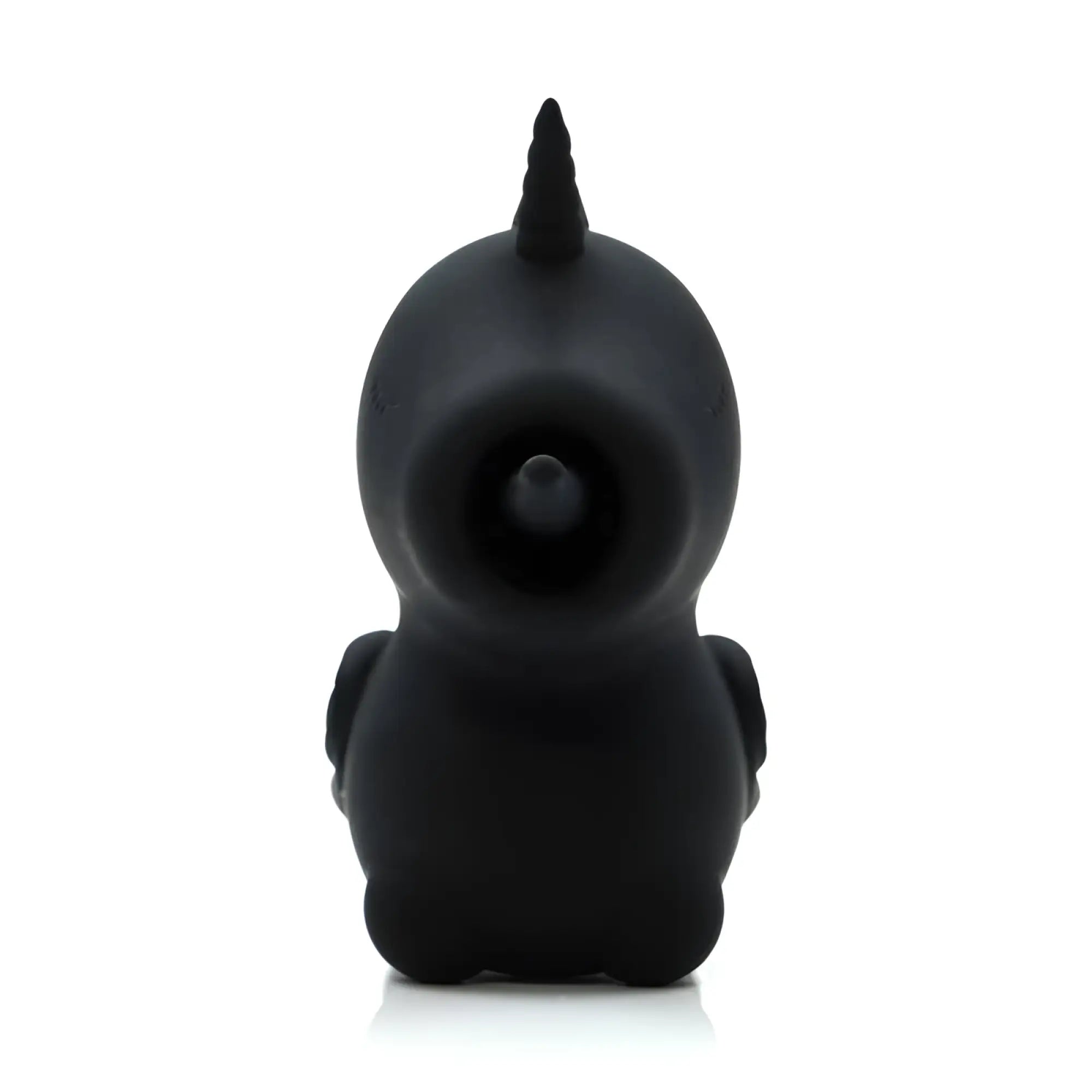 Black silicone unicorn-shaped vibrator with smooth matte finish and small horn from CreativeC Unihorn Wild Spirit Vibe