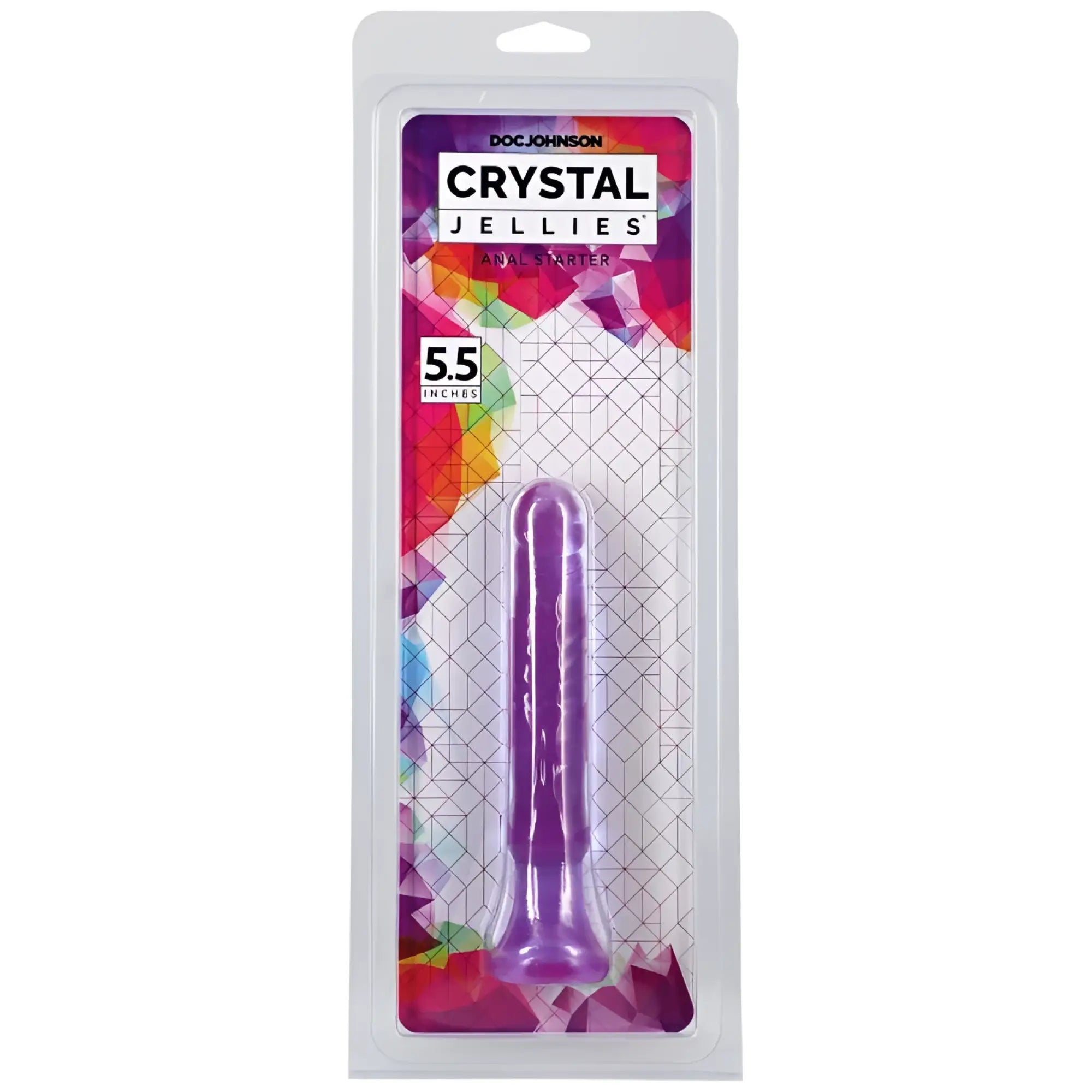 Purple translucent plastic anal starter toy 5.5 inches long from doc johnson crystal jellies line
