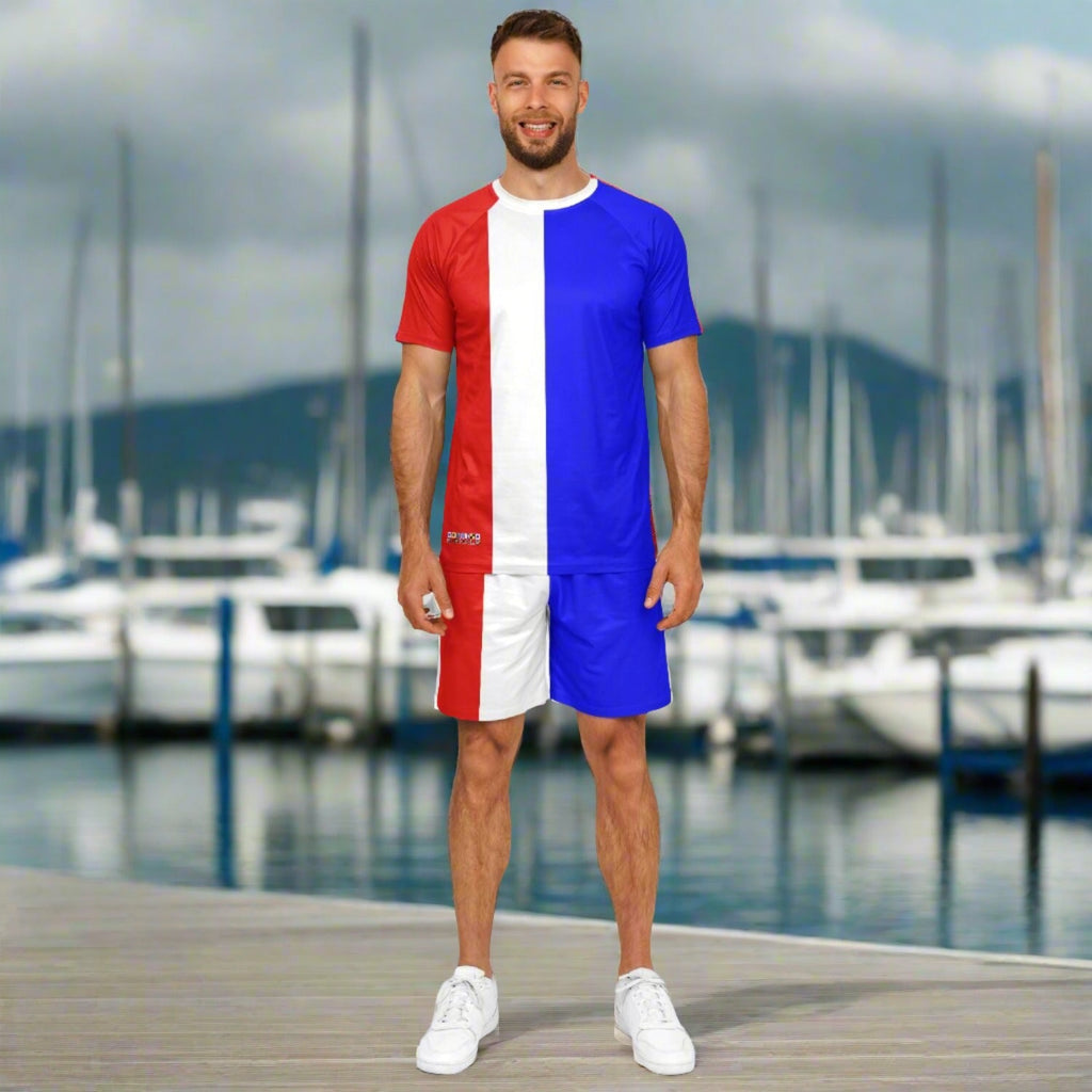 Maris Equi Men's Signals "THREE" Nautical Inspired Shorts And Top Set