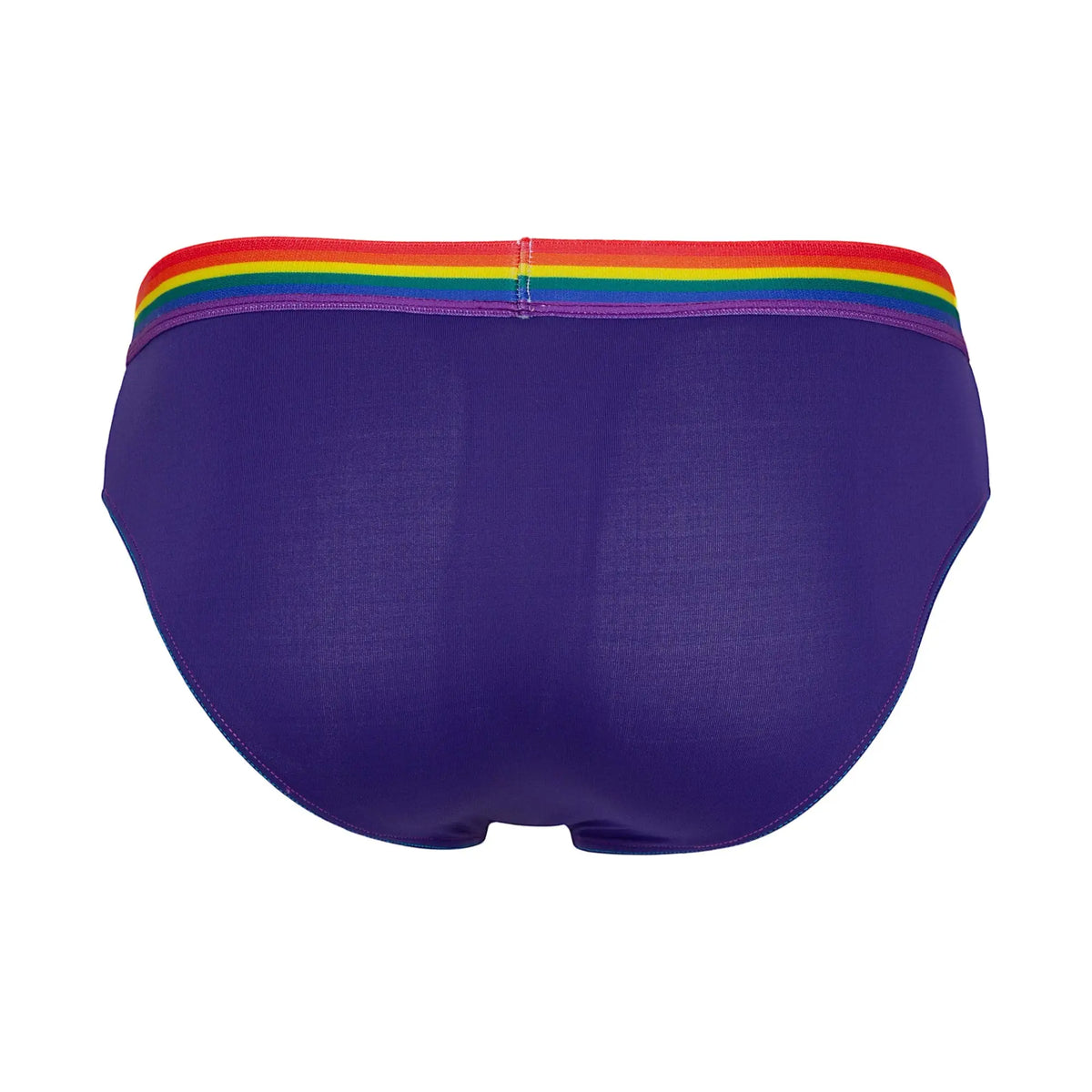 Purple daddy ddj027 brief with a rainbow-striped elastic waistband for comfortable stylish underwear wear