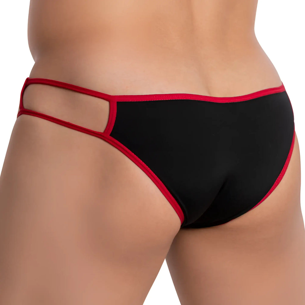 Black and red thong brief daddy ddj029 with cutout design and breathable fabric for stylish comfort