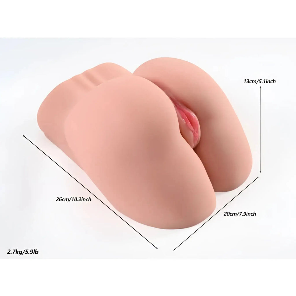 Pink silicone anal plug with realistic skin texture and detailed internal design from daytona dolls