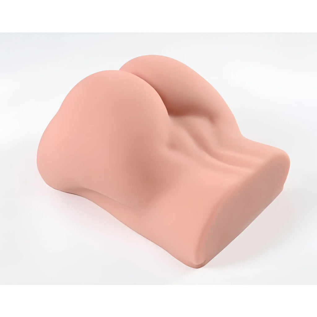 Pink silicone buttock-shaped pillow of daytona dolls bella butt torso vaginal anal masturbator showing front view