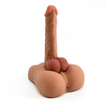 Tan silicone adult toy titan man torso by daytona dolls with realistic skin texture and detailed anatomical features