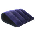 Daytona inflatable sex positioning triangular cushion purple and black wedge pillow with plush velour texture