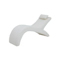 White sleek modern Daytona Kama Sutra Halo Arc Love Lounge chair with minimalist design and matching cushion