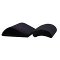 Black plush cushioned lumbar support pillows with curved design from daytona kama sutra lounge pillow set black