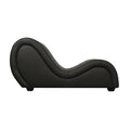 Black leather Daytona Kama Sutra Mebon chaise lounge with sleek curved design for comfortable relaxation