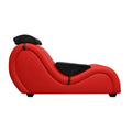 Daytona Kama Sutra Mebon ergonomic red and black chaise lounge with contoured design and black pillows