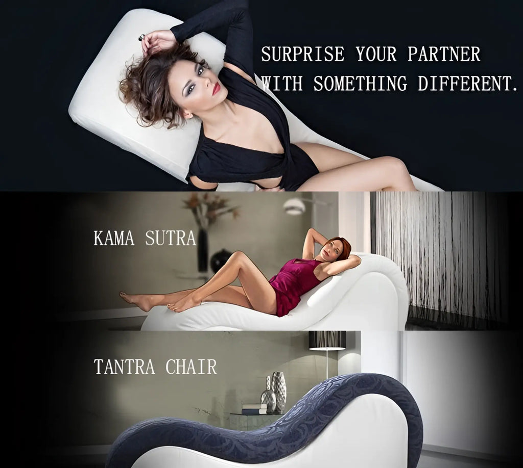 White curved lounge chair with dark blue patterned fabric cover from daytona kama sutra mebon chaise love lounge set