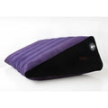 Daytona large inflatable sex positioning wedge cushion in purple and black with textured fabric surface