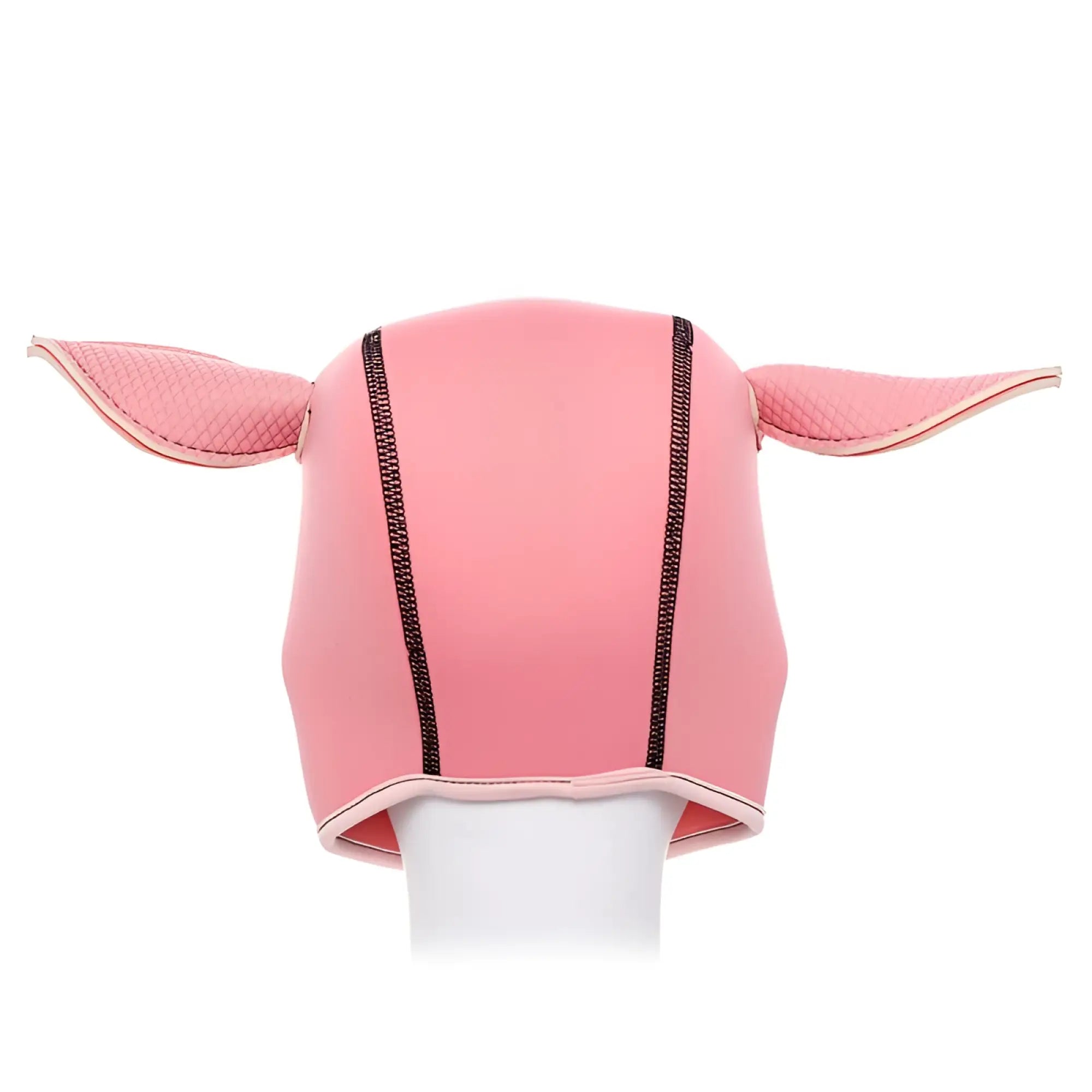 Daytona neoprene pig mask pink with textured silicone ears and black zipper details