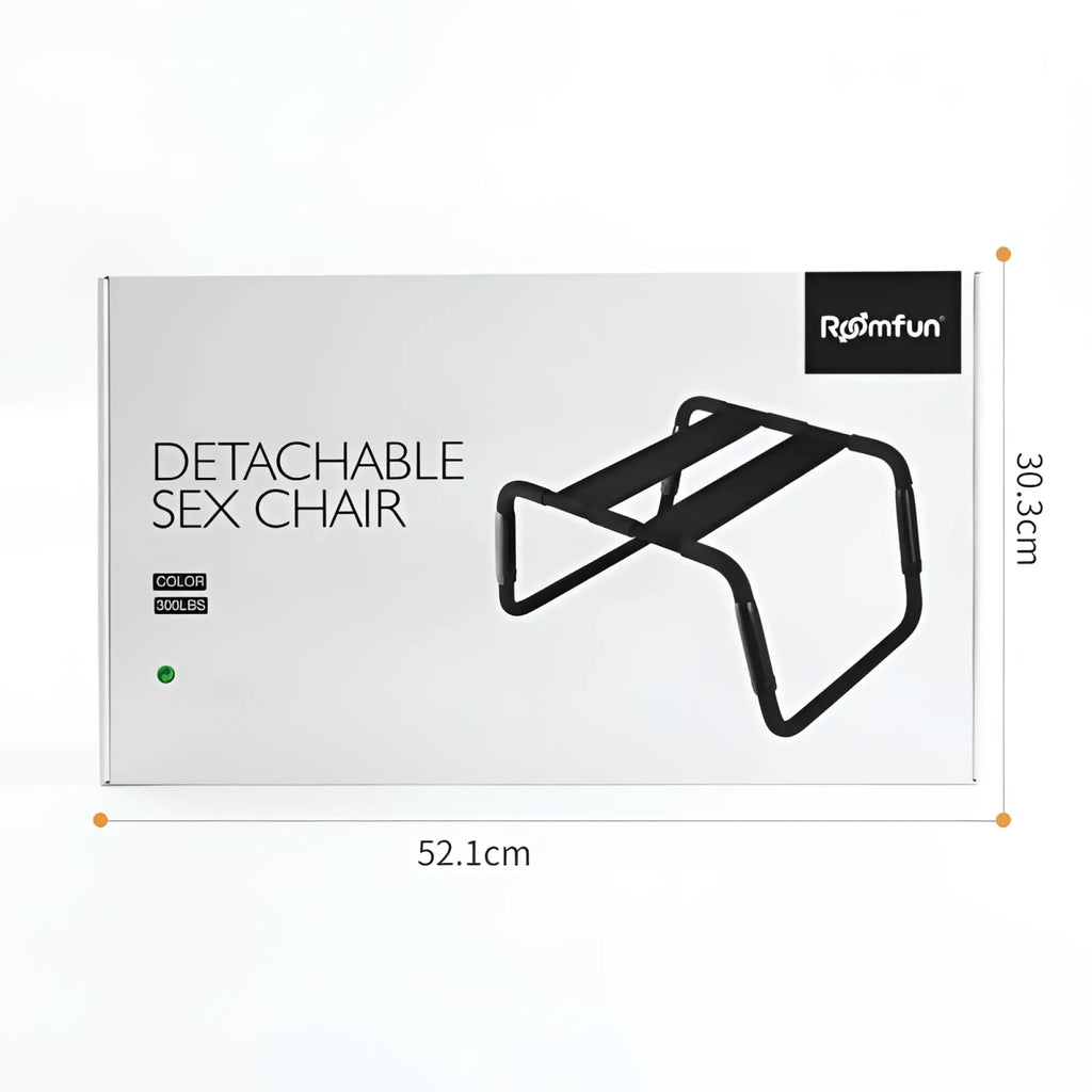Daytona sex chair black metal detachable with adjustable height and padded black pu seat in sleek minimalist design