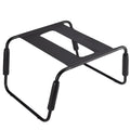 Black metal bedside reading stand with padded armrests and rectangular platform for daytona sex chair adjustable height black tpu seat