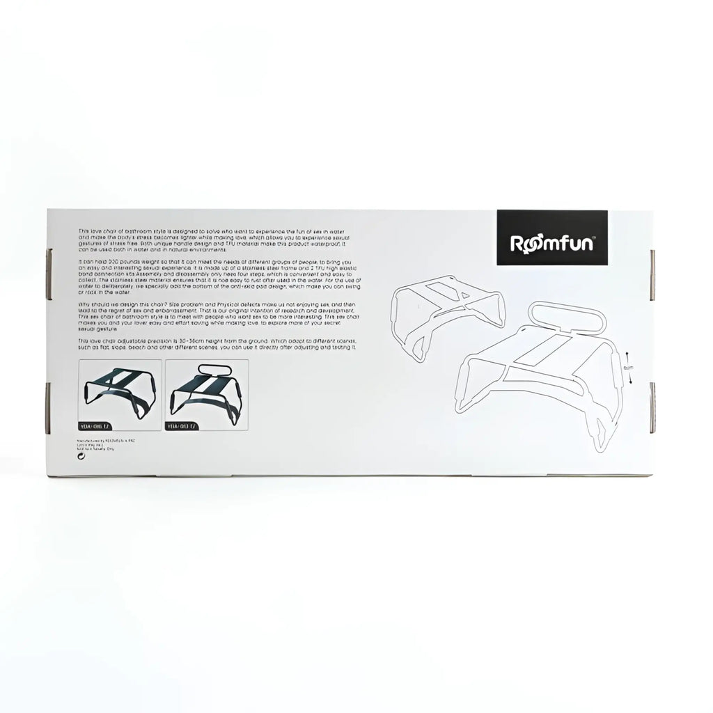 White cardboard box for roomfun stainless steel outdoor shower chair daytona sex chair adjustable height black with arch bridge