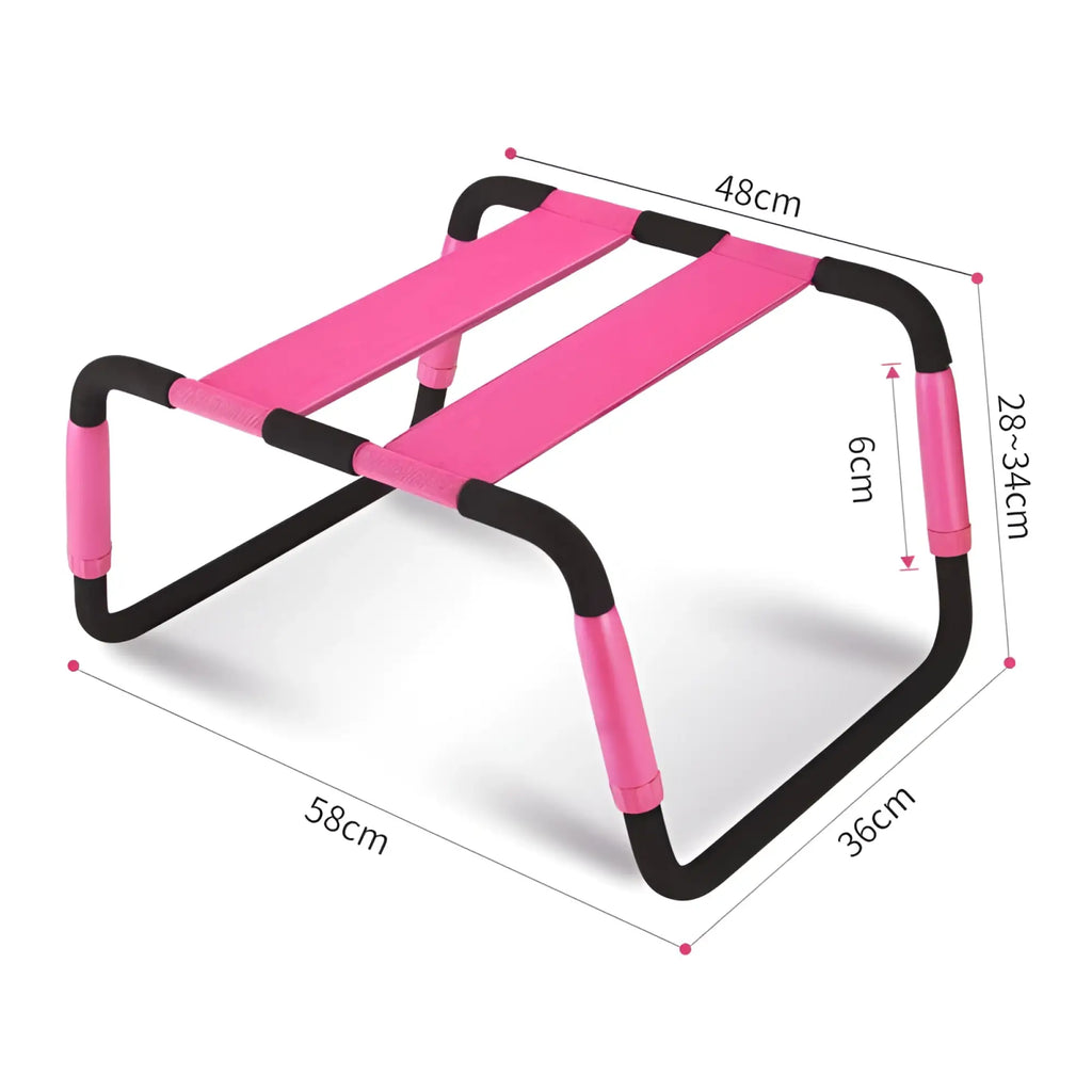 Daytona sex chair pink and black inflatable lounge chair with adjustable height padded pu seat and armrests