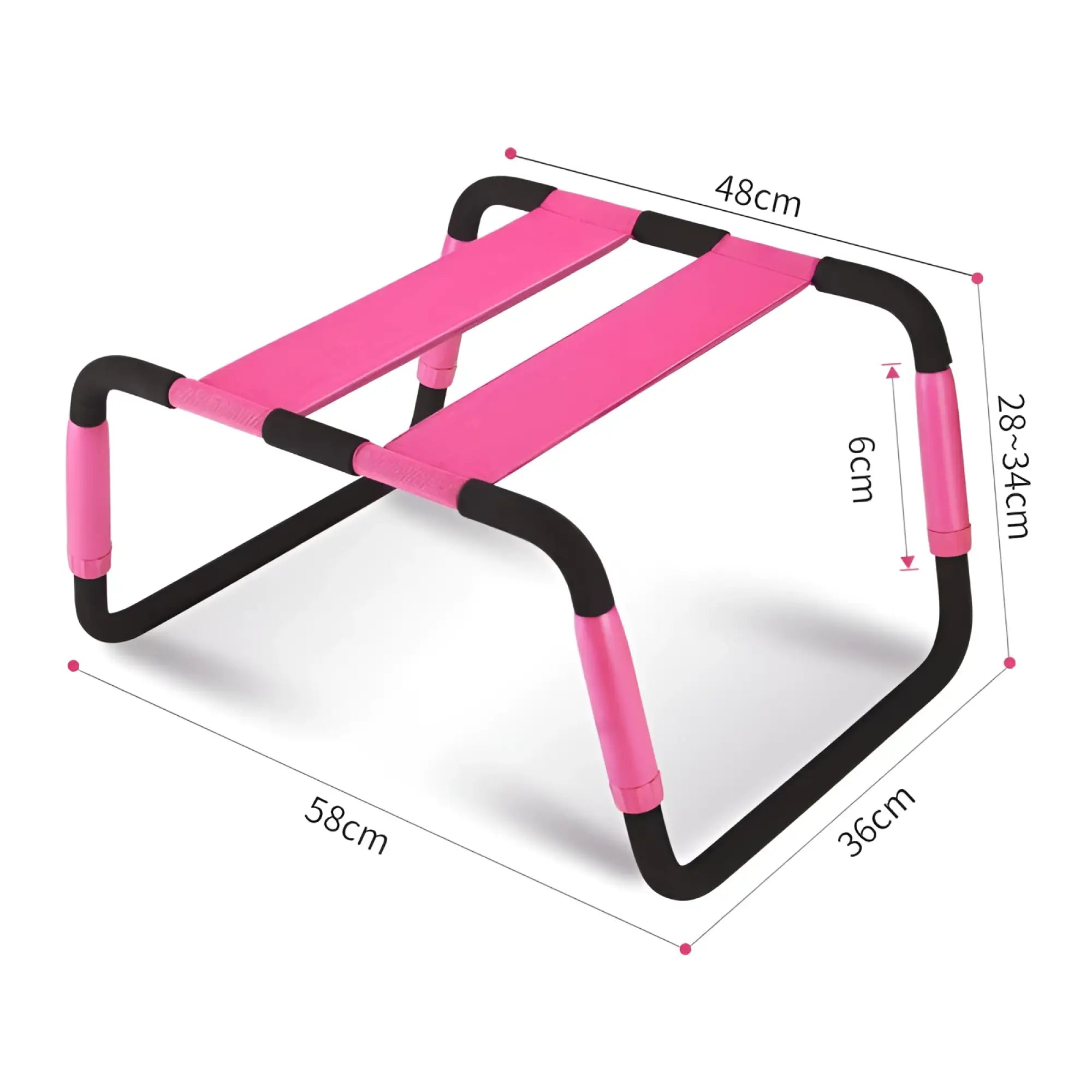 Daytona sex chair pink and black inflatable lounge chair with adjustable height padded pu seat and armrests