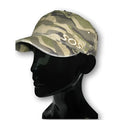 Daytona sos camo cap one size with white sos embroidery on front in camouflage baseball style