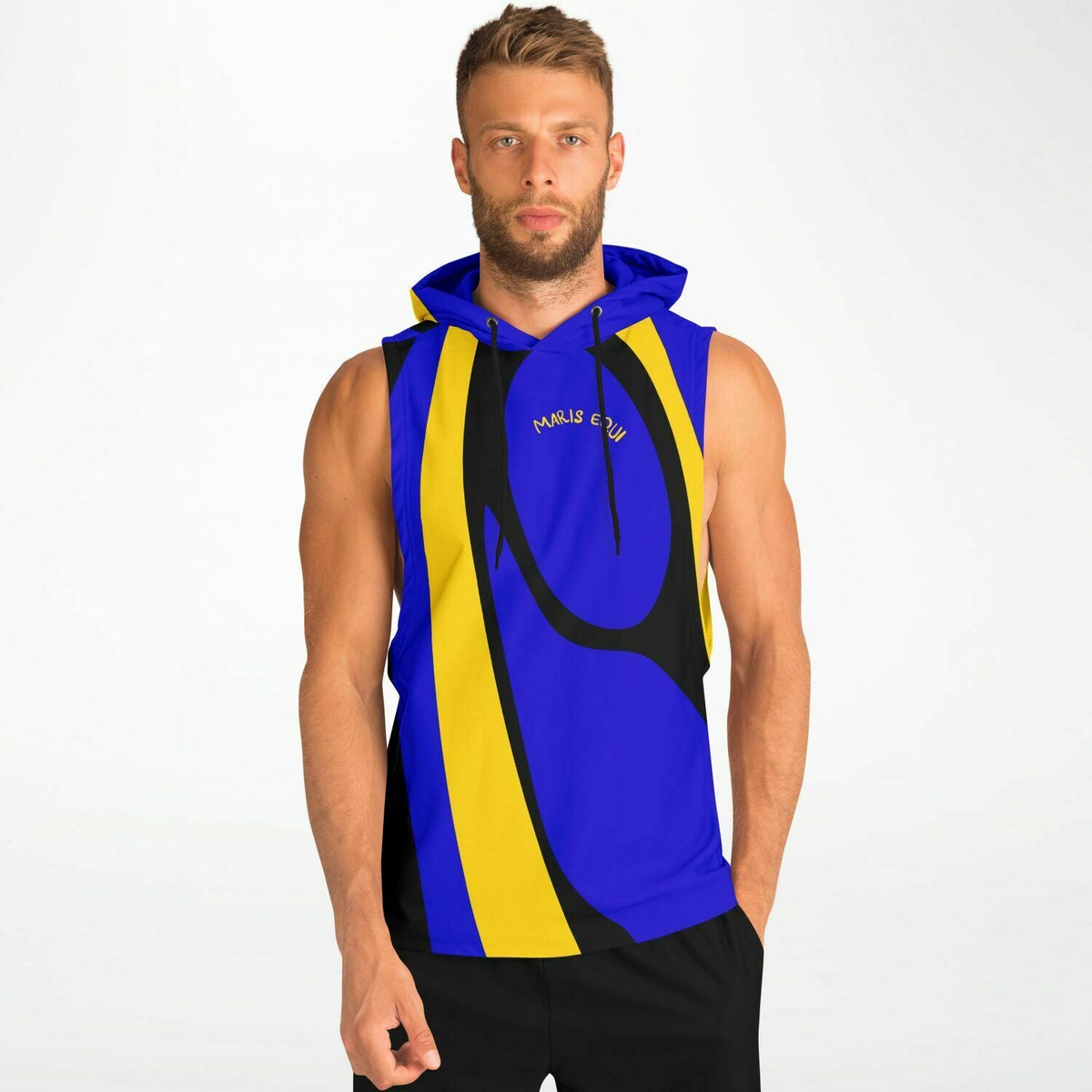 Maris Equi Surgeonfish Men's Drop Armhole Cotton Blend Hoodie