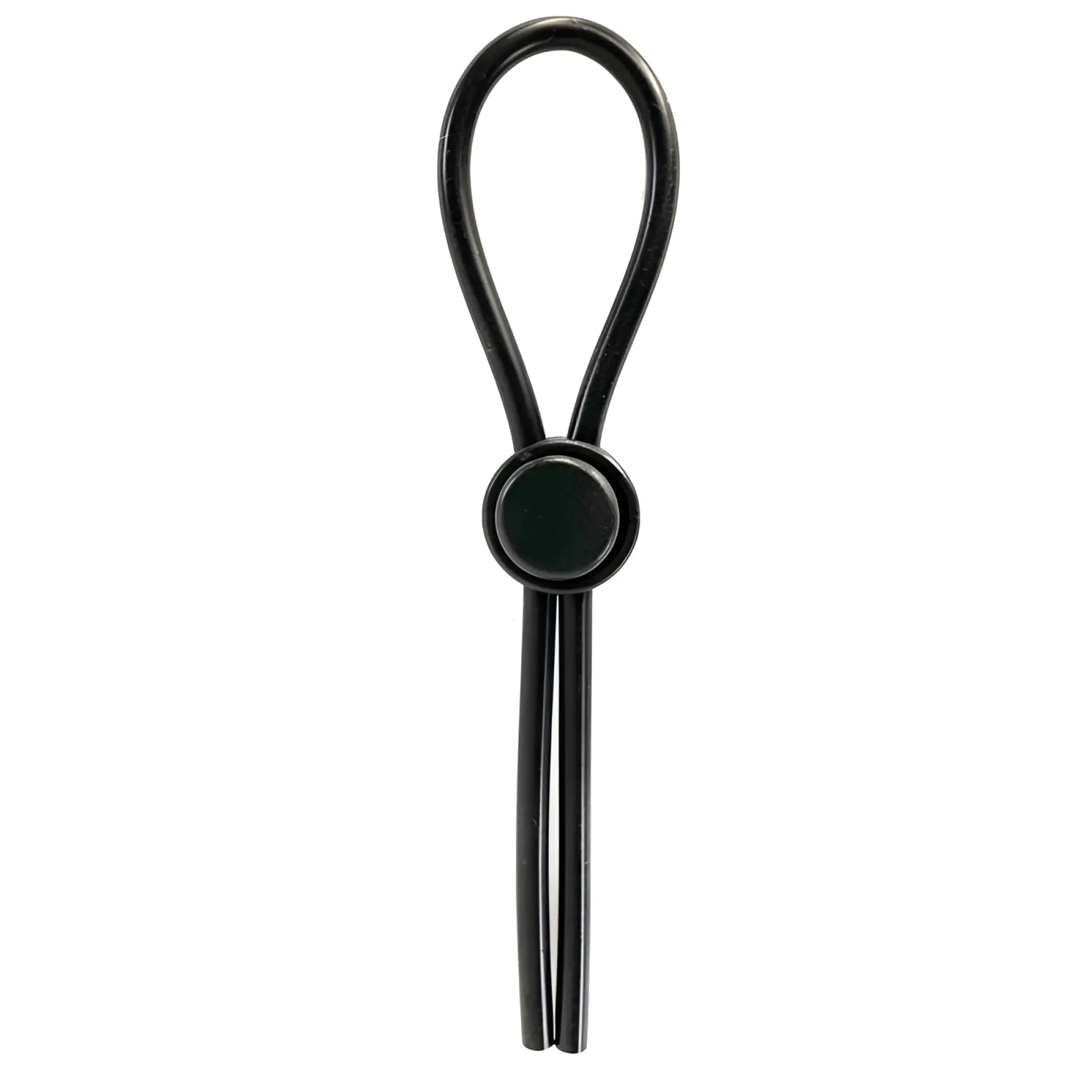 Black elastic strap with circular button closure for demon kat buckd 4mm adjustable bead leash