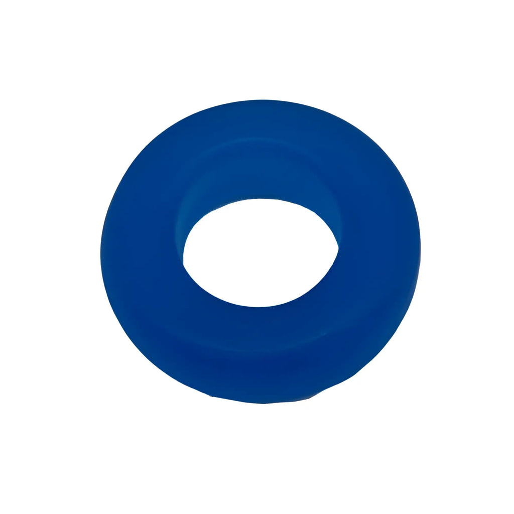 Solid blue silicone demon kat bufu ring with smooth rounded profile for comfortable everyday wear