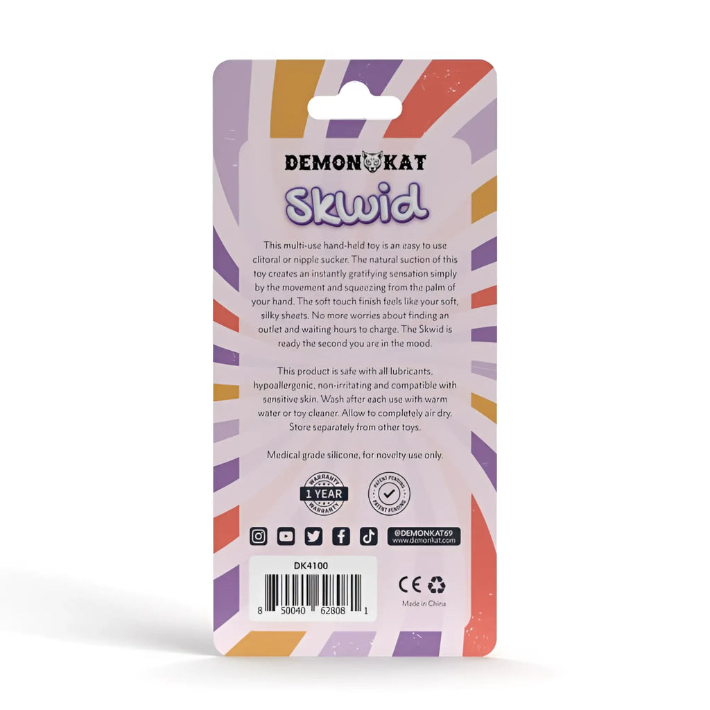 Demon kat skwid soft silky medical-grade silicone toy with playful design and smooth texture in vibrant color