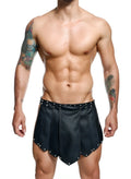 Dngeon roman skirt new colors black faux leather shorts with silver studs along the hem and sides