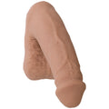 Beige silicone phallus-shaped dildo with realistic texture and contours from doc johnson pack it lite brown