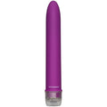 Doc Johnson Velvet Touch Vibe magenta purple silicone vibrato wand with clear plastic base and docjohnson branding