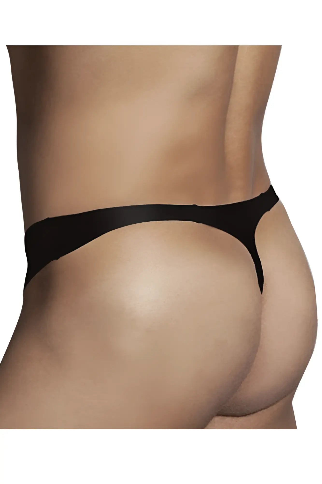Black doreanse 1280-BLK hang-loose thong made of smooth stretchy fabric with a sleek minimalist design