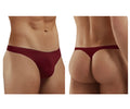 Doreanse 1280-BRD hang-loose thong in bordeaux with a smooth, form-fitting design shown from the back side
