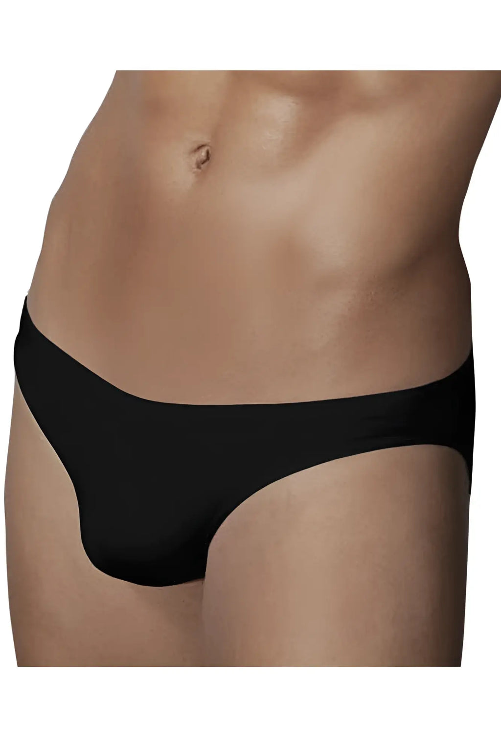 Doreanse 1281-blk hang-loose bikini brief in black with smooth form-fitting design front view