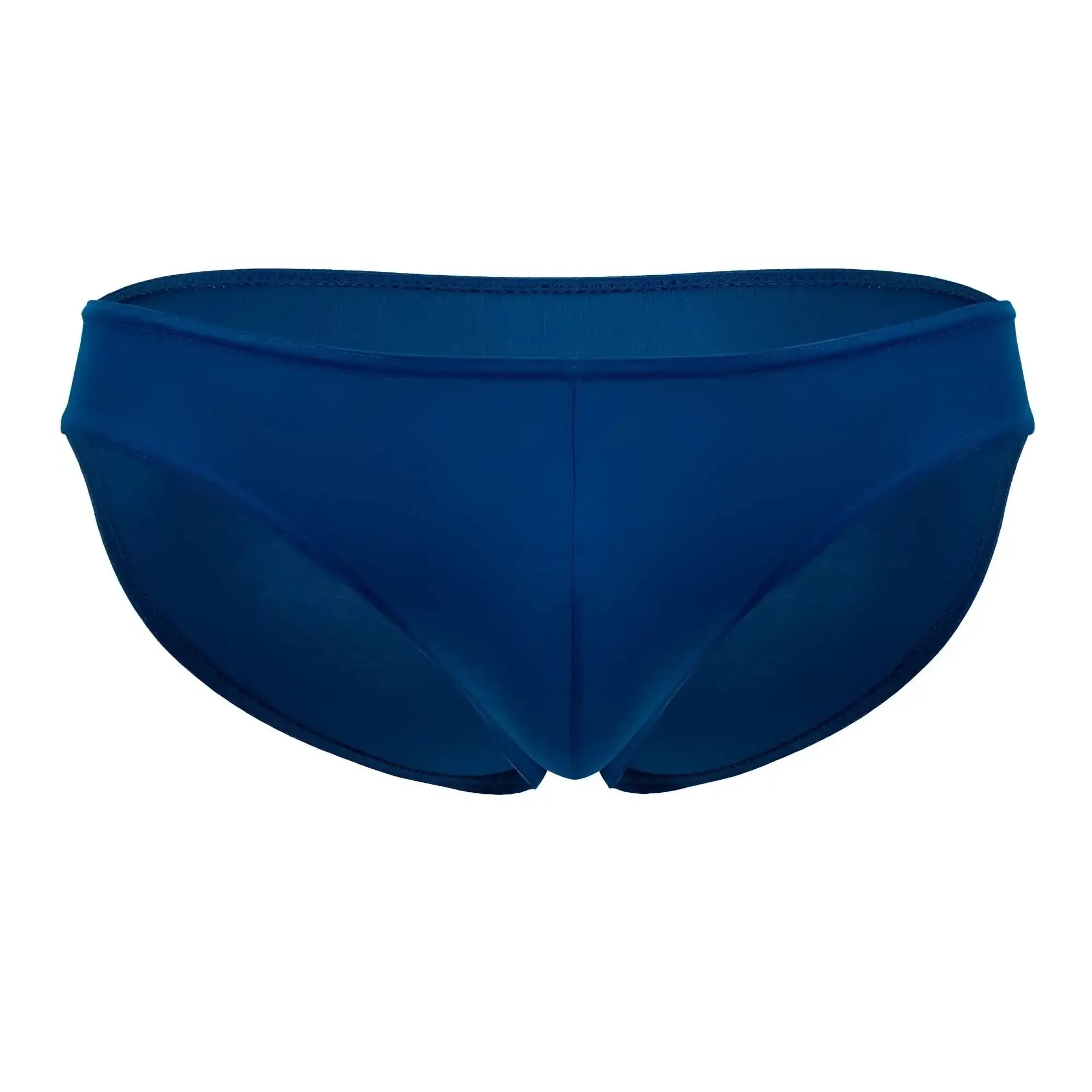 Doreanse 1281-blu hang-loose briefs in solid navy blue with smooth stretchy fabric and classic swim trunks design