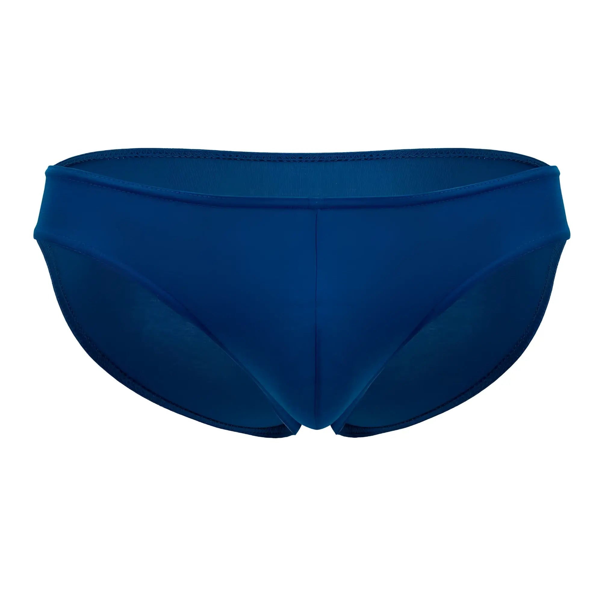 Doreanse 1281-blu hang-loose briefs in solid navy blue with smooth stretchy fabric and classic swim trunks design