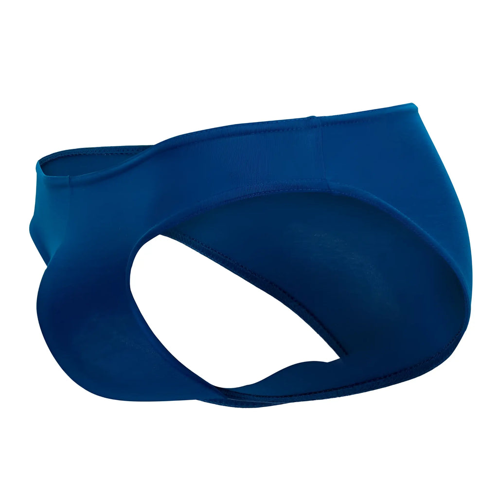 Solid royal blue doreanse 1281-blu hang-loose briefs with seamless fabric and contoured design front view