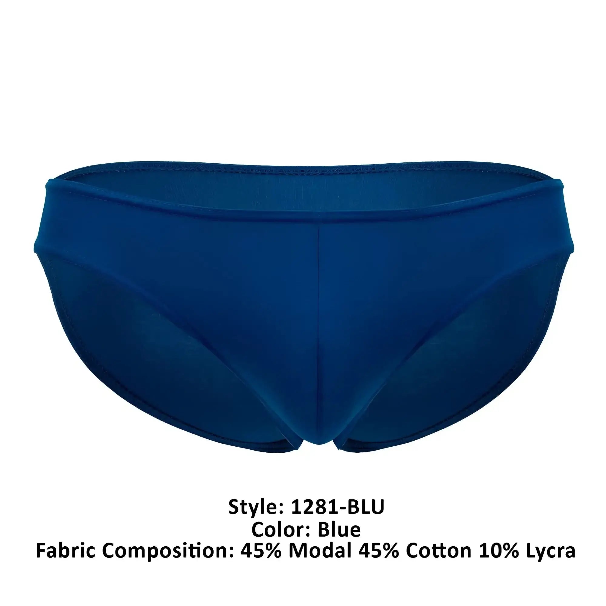 Blue doreanse 1281-blu hang-loose briefs made of 45 modal 45 cotton and 10 lycra for comfortable swimwear