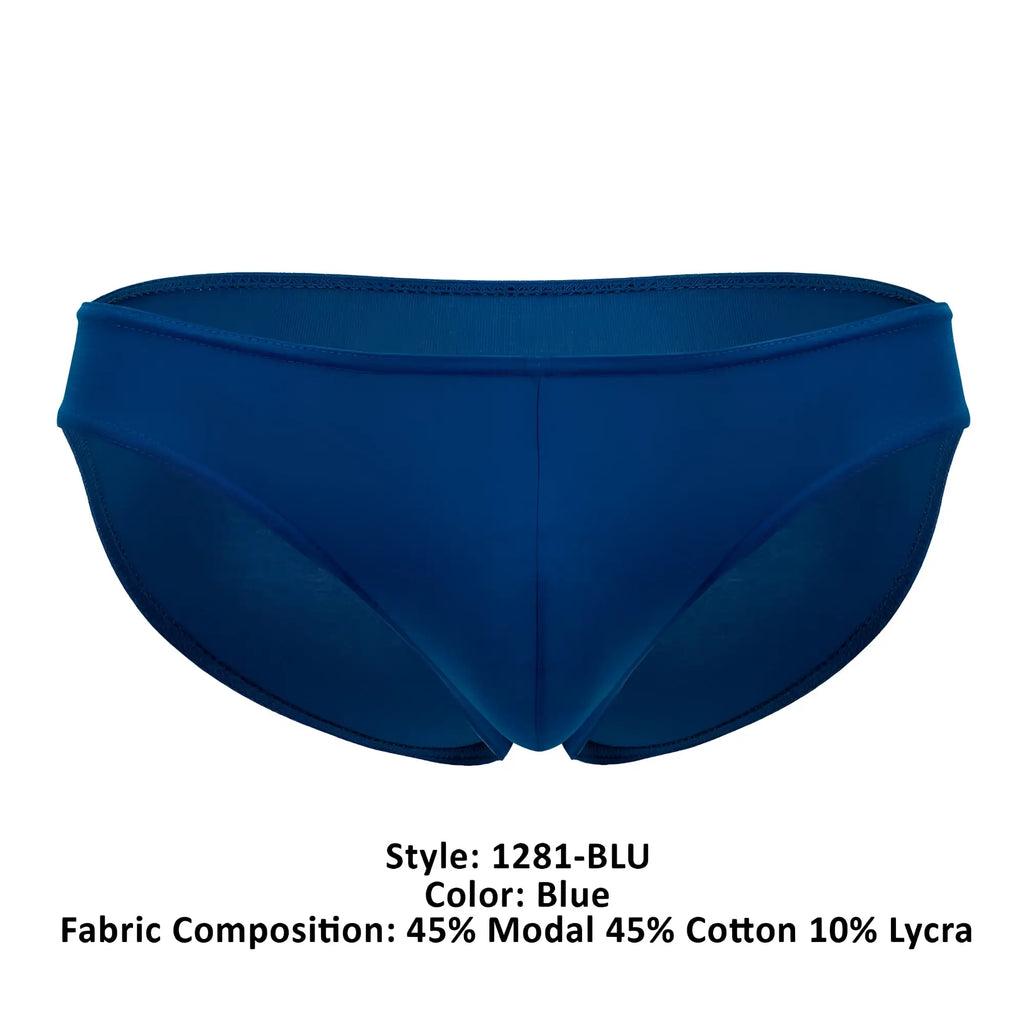 Blue doreanse 1281-blu hang-loose briefs made of 45 modal 45 cotton and 10 lycra for comfortable swimwear