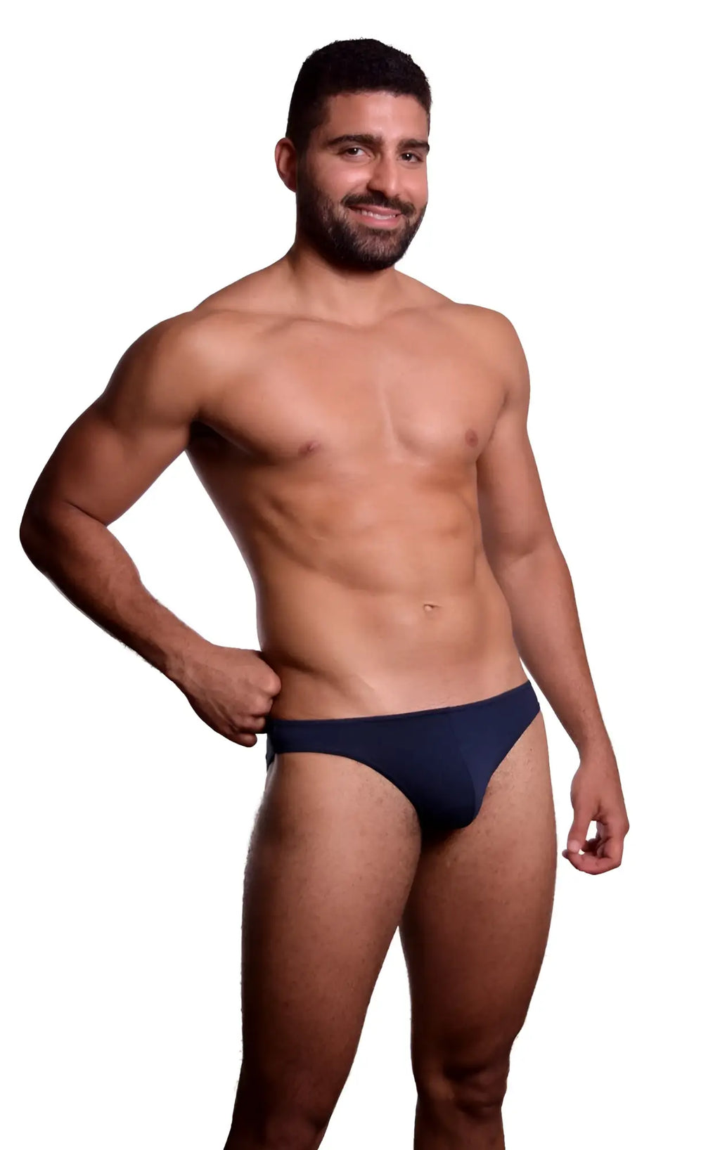 Doreanse 1281-nvy hang-loose bikini brief in navy blue featuring soft fabric and a comfortable fit