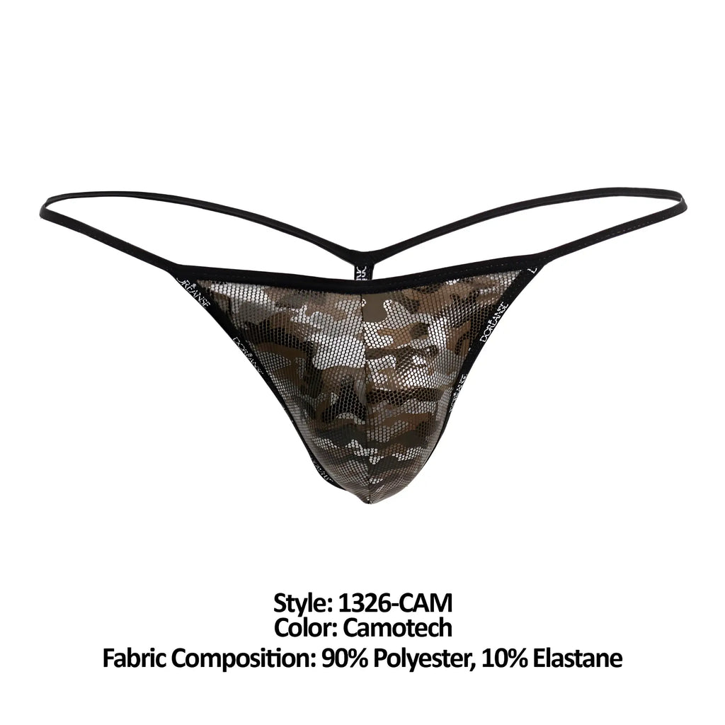 Black and camouflage-colored mesh thong with thin elastic straps from Doreanse 1326-CAM flashy g-string camotech