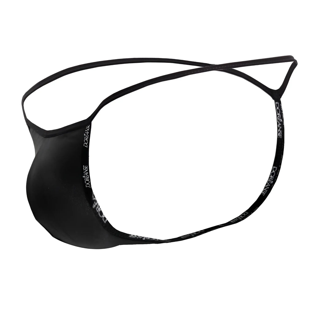 Black doreanse 1326-sbk flashy g-string with smooth form-fitting design and thin elastic straps in color space black
