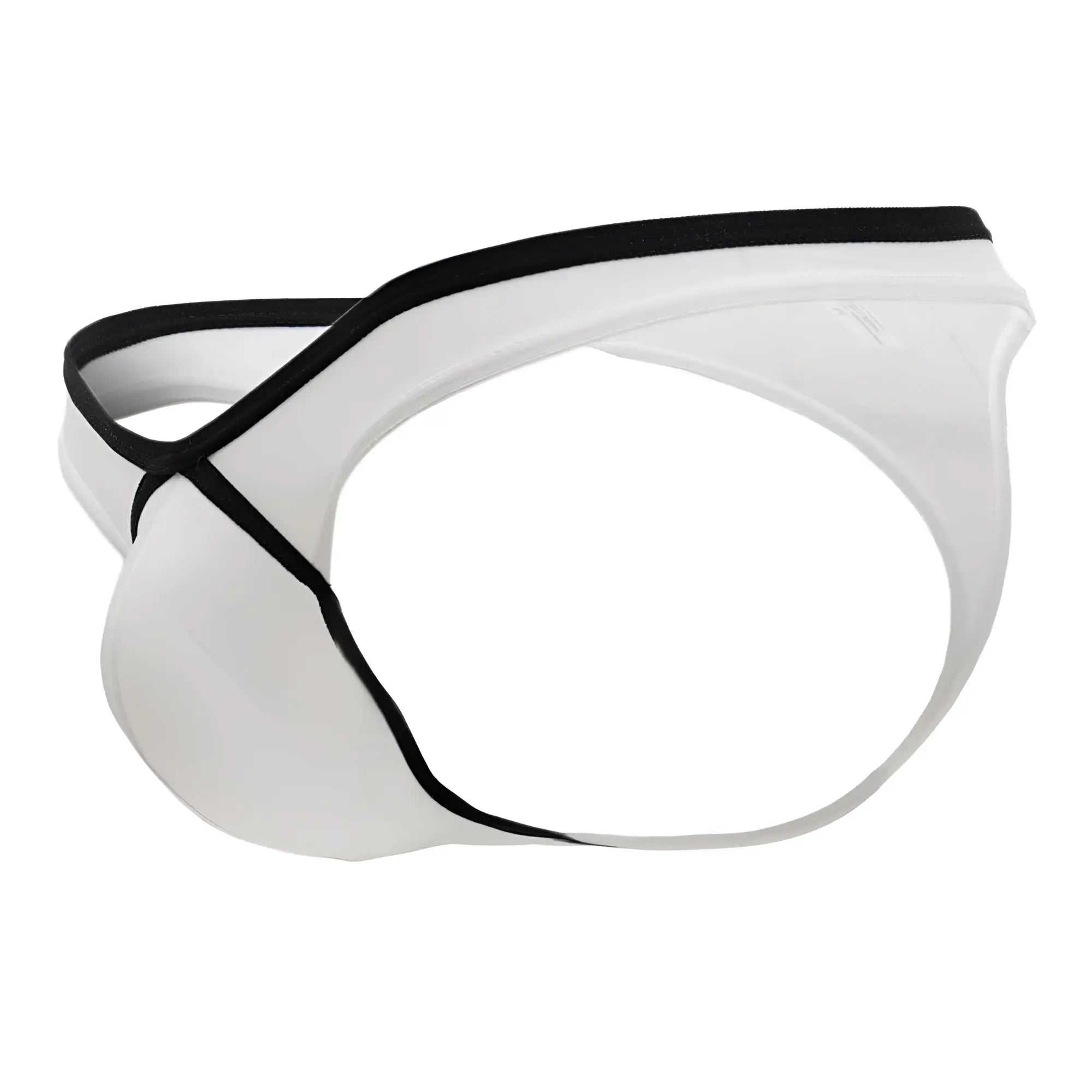 White and black doreanse 1332-wht loop thong athletic briefs with sleek form-fitting design