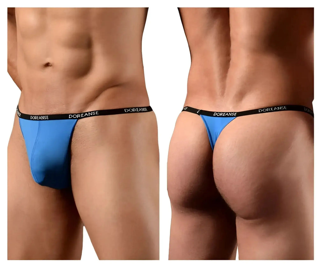 Blue doreanse 1390 blu aire thong with black elastic waistband in cobalt blue for comfortable everyday wear