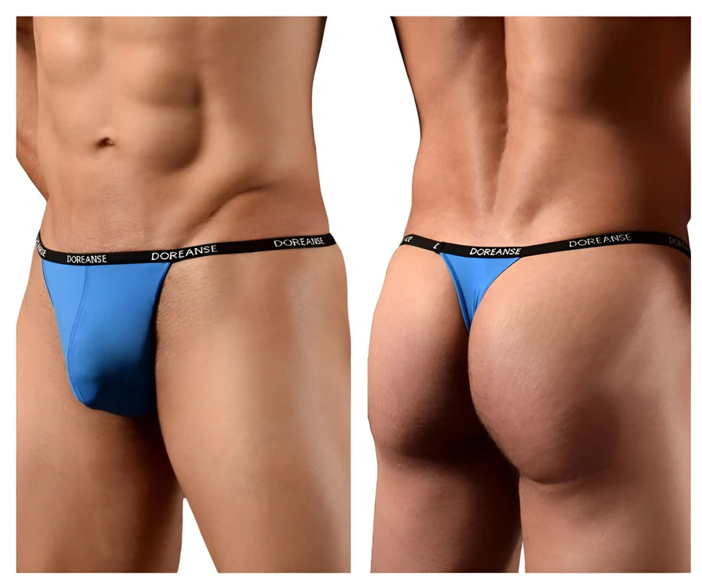 Blue doreanse 1390 blu aire thong with black elastic waistband in cobalt blue for comfortable everyday wear