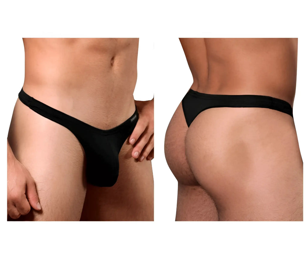Black doreanse 1392 blk euro thong with smooth, form-fitting design made from soft, comfortable fabric